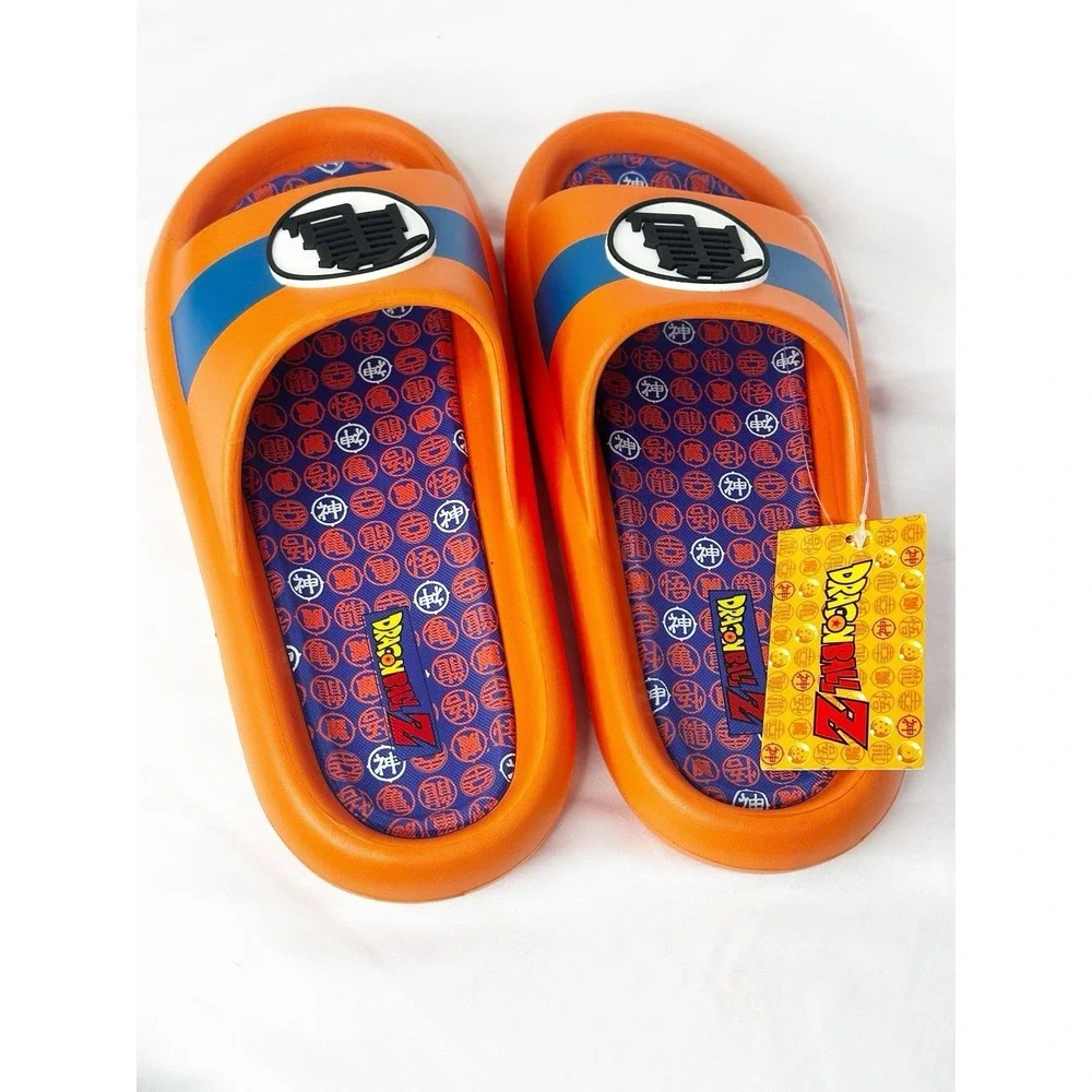 Dragon Ball Z Kame Symbol Men's Cloud Comfort Foam Slide Sandals Orange Size 10